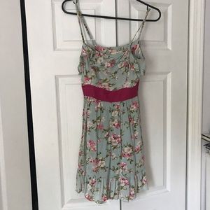 Forget 21 blue & pink floral mini dress